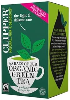 Thé vert pur biologique clipper fairtrade (avec 40 sachets de thé)