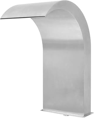 Fontaine cascade de piscine en acier inoxydable ss 304 45 x 30 x