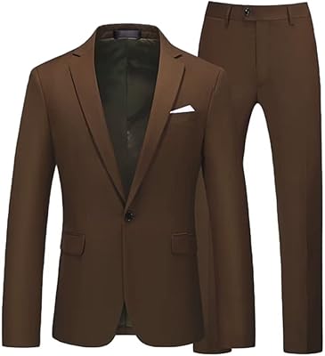 Costume de mariage à un bouton pour hommes, coupe ajustée, deux pièces, veste