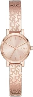 Montre pour femme soho de dkny, trois aiguilles, acier inoxydable ton or rose