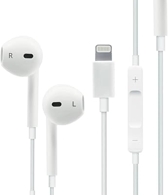 Écouteurs stéréo bawa cord series compatibles avec le connecteur lightning pour iphone