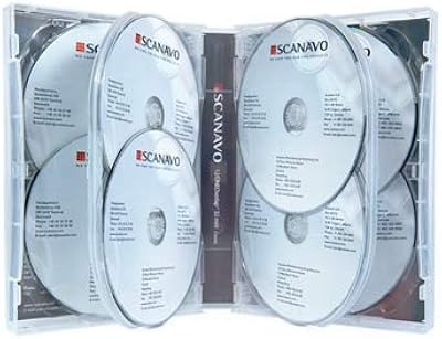 3 x scanavo film box 8 disques dvd et cd transparent dos 50