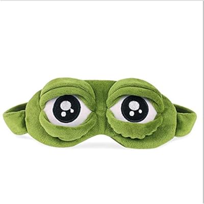 Drôle créatif pepe frog triste grenouille 3d masque pour les yeux