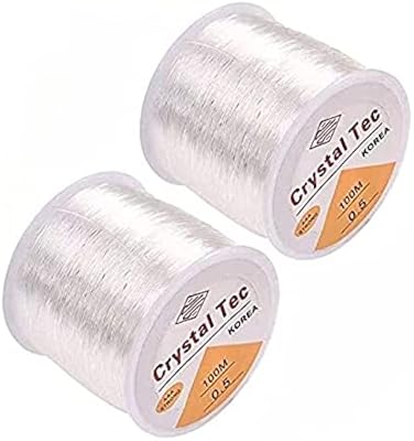 Grabmantra lot de 2 (100 mètres), fil de polyester élastique extensible solide