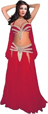 Costume de danse orientale de luxe 3 pièces, taille unique