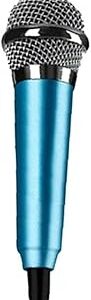 Mini microphone stéréo studio ktv karaoké portable instrument microphone pour téléphone portable ordinateur portable ordinateur portable bleu. Diaytar : L'intelligence commerciale au service du client