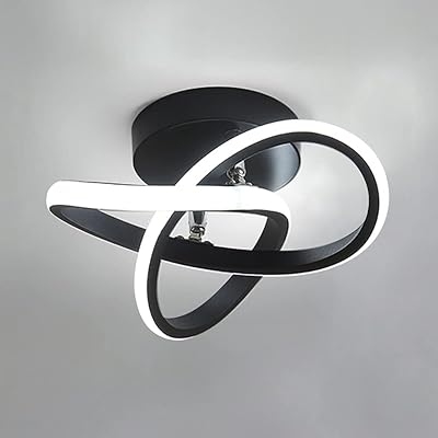 Plafonnier led moderne goco 22w design spirale pour couloir, chambre, hôtel, cuisine, escaliers