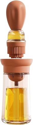 Distributeur d'huile tenmex avec brosse d'olive en verre pour cuisine