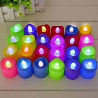 Ensemble de bougies à thé multicolores led hebron sans fumée flamme