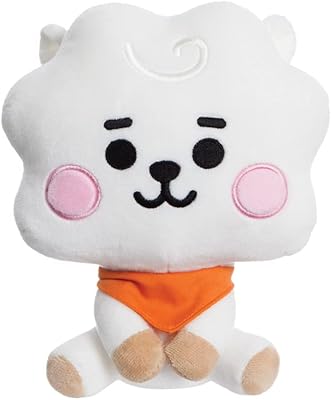 Aurora poupée assise baby rj 8 pouces peluche blanc et orange