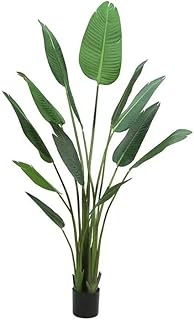 Érable artificiel pour la décoration de la maison, oiseaux de paradis artificiels et feuilles de bananier, décoration intérieure et extérieure pour la maison et le bureau (160 cm). Des économies substantielles vous attendent sur Diaytar