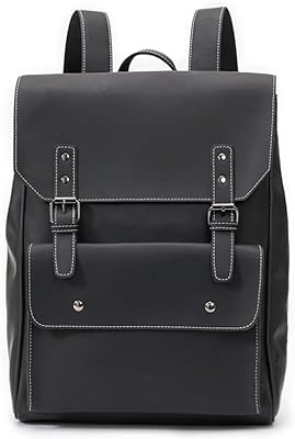 Sac à dos d'ordinateur crazy horse design en cuir pu pour hommes