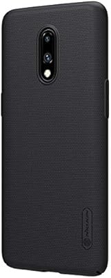 Coque de téléphone super givrée nillkin oneplus 7 avec support, 1p7-nl-sf-b - noir