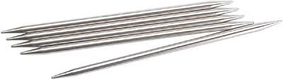 Aiguilles à tricoter qiaoguo 6" 5/6 double pointe en acier inoxydable/paquet - taille