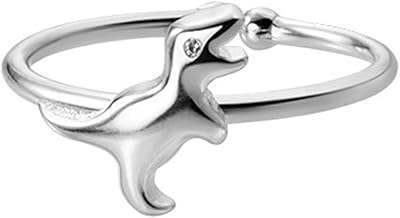 Bague de dinosaure en argent sterling 925, design simple et mignon, pour femmes