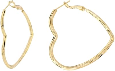 Grandes boucles d'oreilles créoles digaka en or pour femmes et filles plaquées or