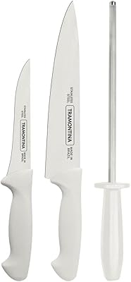 Ensemble de couverts tramontina 3 pièces, argent/blanc - 24499812