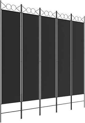 Séparateur de pièce vedaxl, 5 panneaux pliables pour protéger l'intimité, séparateur de pièce