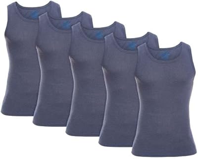 Lot de 5 débardeurs et pour hommes | coton filé à