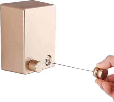 Corde à linge rétractable murale intérieure et extérieure avec corde en acier réglable