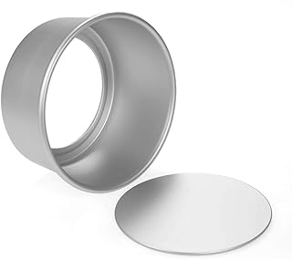 Ensemble de 5 moules à gâteau ronds en alliage d'aluminium avec base amovible