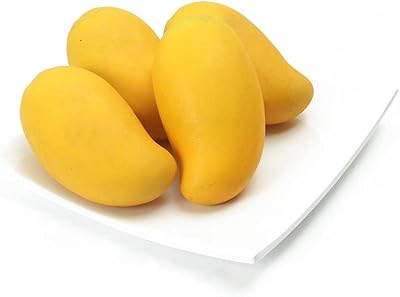 4 pièces de faux fruits artificiels, présentoir de mangue pour la maison, la cuisine,