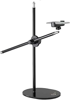 Support de téléphone de table réglable rotatif à 360 degrés, bras long