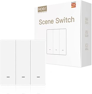 Bouton de commutation de scène intelligent sans fil moes, nécessite un hub moes