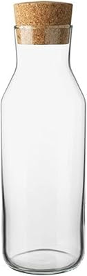 Pichet en verre transparent ikea avec bouchon en liège (34 oz)