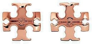 Boucles d'oreilles à tige avec logo 8 mm pour femme or rose, laiton