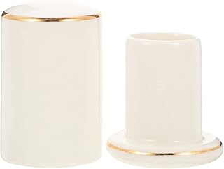 Porte-cure-dents en céramique elipiss avec couvercle, distributeur de cure-dents, récipient organisateur de cure-dents pour restaurant de cuisine à domicile. Diaytar Sénégal : Le choix, la qualité, l'économie réunis