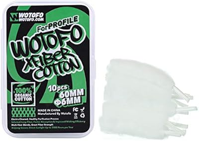Wotofo x-fiber cotton pour profile unity rta tank/profile rda 6mm / 60mm