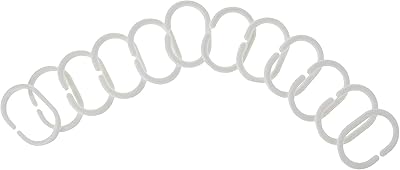 Anneaux de rideau de douche 12 pièces (plastique)