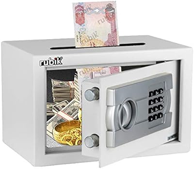 Rubik money storage box slot coffre-fort numérique avec clé pour une insertion facile