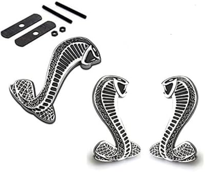 Autocollant arrière de calandre avant am102 cobra pour ford mustang shelby (argent)
