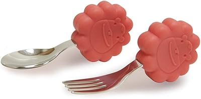Ensemble cuillère et fourchette marcus & avec poignées en silicone et acier