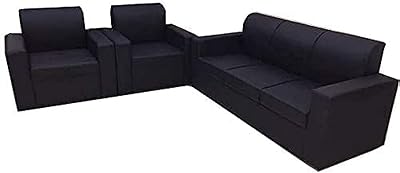 Ensemble de canapé de salon moderne royal mb furniture - noir fringant, 3