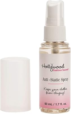 Spray antistatique hollywood fashion secrets, sans odeur, portable, 50 ml