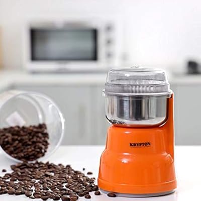 Moulin à café krypton 200w - moulin électrique - pot et lames en acier inoxydable pour grains de café, épices et noix séchées - bol amovible, couvercle transparent - capacité 80 g. Plus de choix, moins de dépenses avec Diaytar