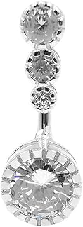Anneaux de nombril en argent sterling 925 véritable 14 grammes surface lisse