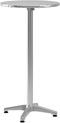 Table ronde en aluminium pour usage intérieur et extérieur mesurant 2325