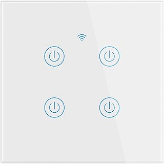 Interrupteur mural intelligent wifi, interrupteurs sans fil, aucun fil neutre requis, compatible