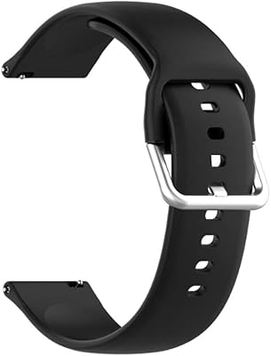 Bracelets de montre en silicone souple à dégagement rapide avec boucle argentée multicolore