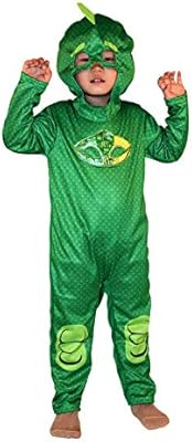 Costume d'anime pjmask 2 pièces gekko adapté aux enfants de 3 à 10