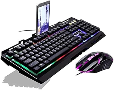 Souris et clavier de jeu filaires lumineux skido g700 avec rétroéclairage led arc-en-ciel, clavier de jeu mécanique - noir. L'alternative e-commerce intelligente au Sénégal : Diaytar