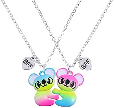 Ensemble de 2 colliers d'amitié pour enfants, collier d'amitié magnétique panda koala à