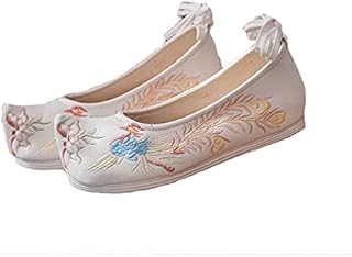 Chaussures plates brodées en toile pour femmes, chaussures traditionnelles chinoises hanfu pour femmes
