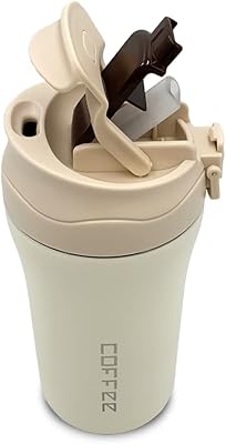 Tasse à café 2 en 1 avec couvercle anti-fuite, double paroi isolée