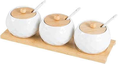 Ensemble de 3 bols à épices en porcelaine dagnol, ensemble de sucrier
