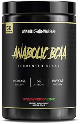 Anabolic warfare supplément en poudre de bcaa anabolisants, acides aminés bcaa pour vous aider à alimenter votre entraînement et à aider à la récupération musculaire (fraise-lime - 56 portions). Diaytar : Votre source de bonnes affaires en ligne